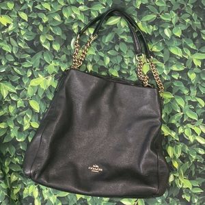 COACH leather shoulder bag